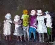 Enfants (Huile sur toile)